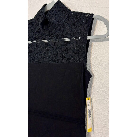 NWT Alice + Olivia By Stacey Bendet Size XS Lace Mock Neck Bodycon Dress Goth - Picture 6 of 14